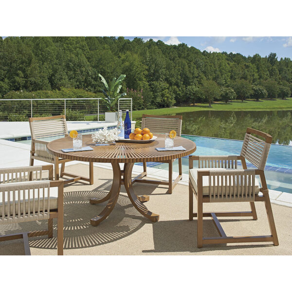 St Tropez Natural Teak Round Dining Table, image 2