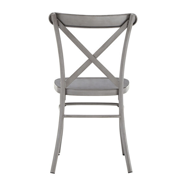 Roman Gray Metal Dining Chair, image 4