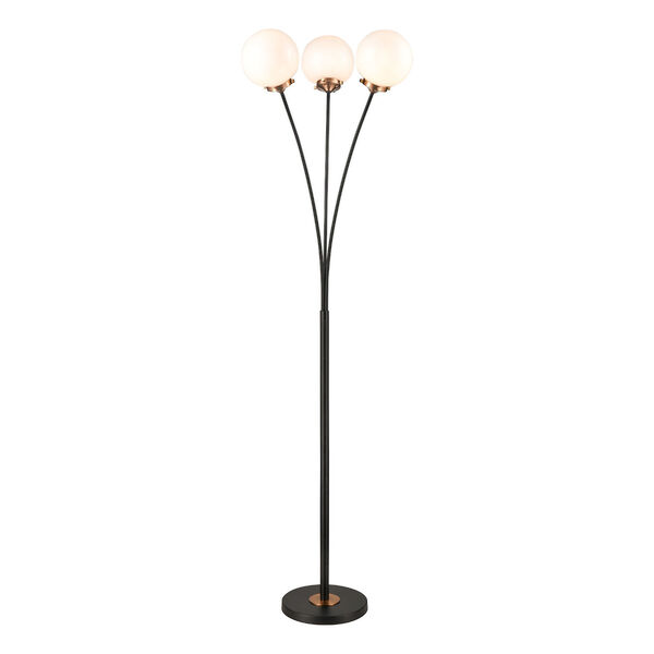 Boudreaux Matte Black 64-Inch Three-Light LED Floor Lamp, image 1