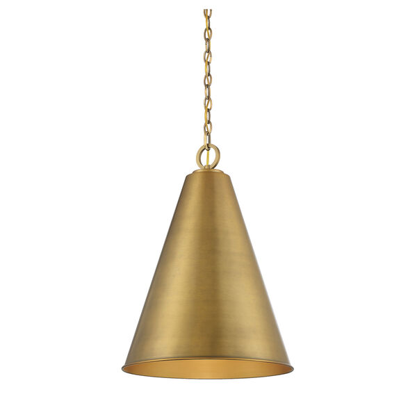 Kate Natural Brass One-Light Pendant, image 1