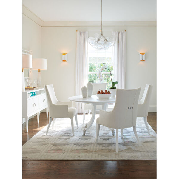 Avondale Linen White Bloomfield Round 54-Inch Dining Table, image 2