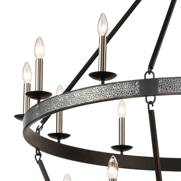Impression Oil Rubbed Bronze and Satin Nickel 20-Light Chandelier, image 3