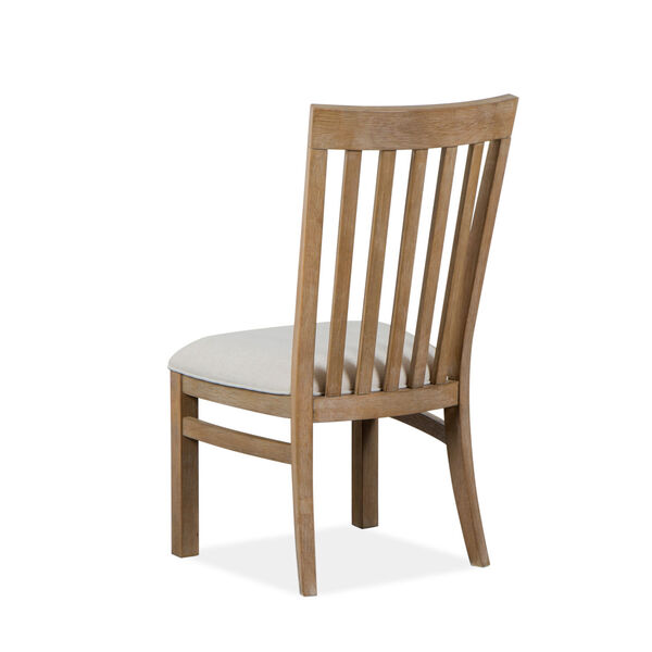 Madison Heights Tan and White Dining Side Chair with Upholstered Seat, image 2