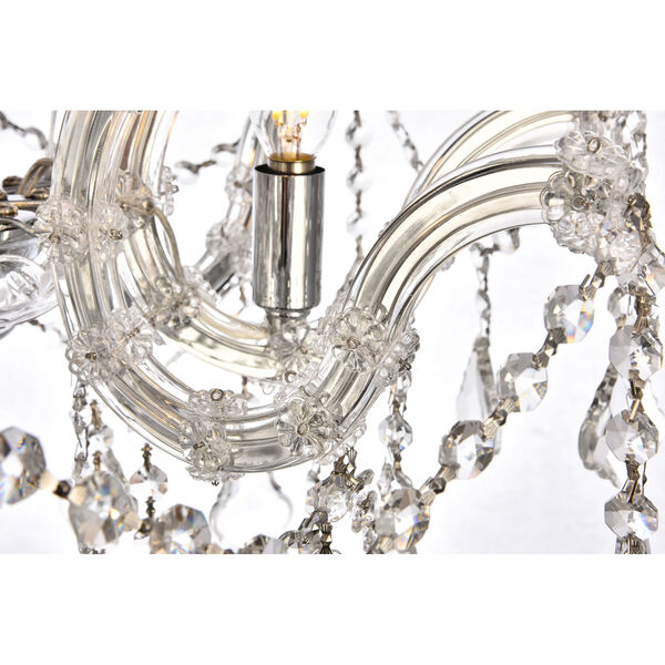 Maria Theresa Chrome 18-Inch Four-Light Flush Mount with Clear Elegant Cut Crystal, image 5