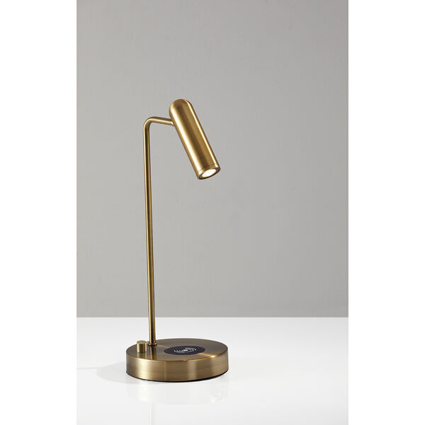 Kaye Antique Brass LED Desk Lamp, image 1