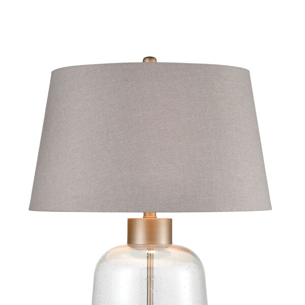 Whaling Clear Bubble Glass and Pewter One-Light Table Lamp, image 3