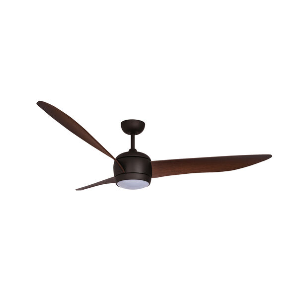 Lucci Air Oil Rubbed Bronze LED Ceiling Fan with Dark Koa Blades, image 1