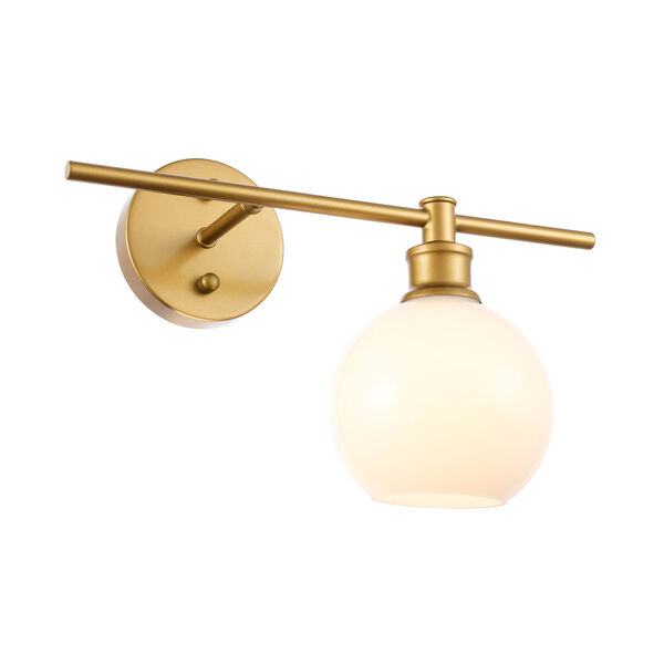 Collier Brass One-Light Bath Vanity with Frosted White Glass, image 5