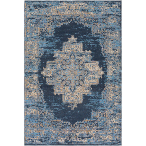 Amsterdam Navy and Beige Rectangular: 8 Ft. x 10 Ft. Rug, image 1