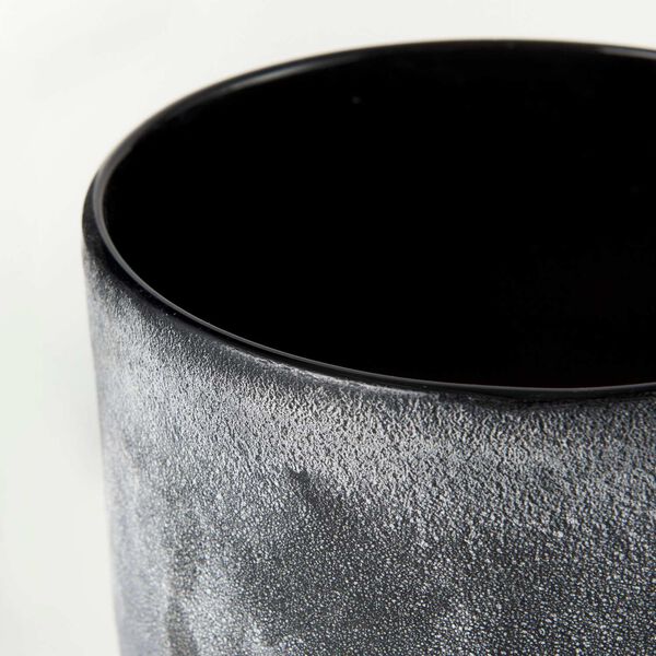 Squally Black and Brown Ceramic Ombre Textured Vase, image 4