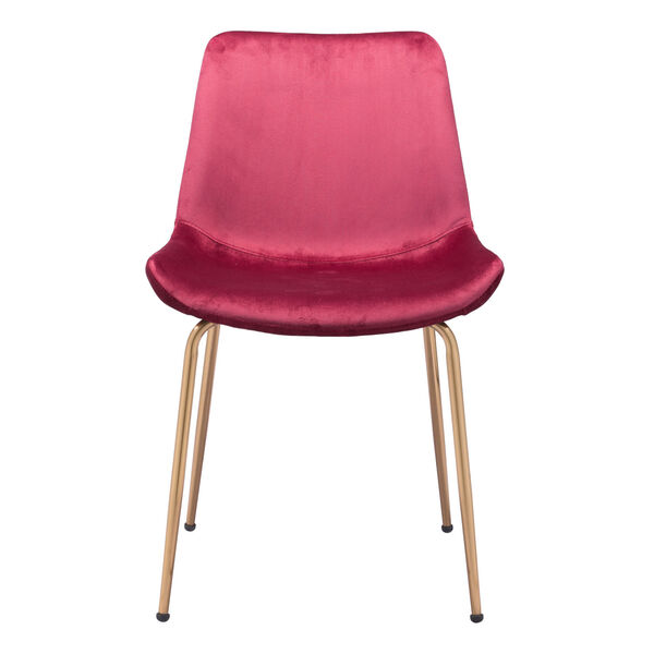 Tony Red and Gold Dining Chair, Set of Two, image 4