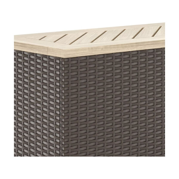 Palm Springs Rattan and Beige Outdoor Storage Table, image 4