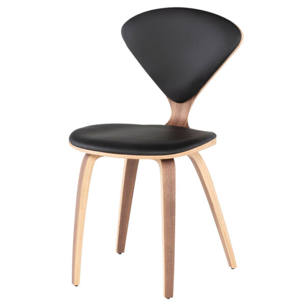 Satine Matte Black and Natural Dining Chair, image 1