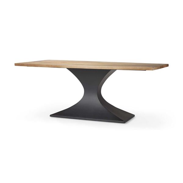 Maxton Light Brown and Black Dining Table, image 1