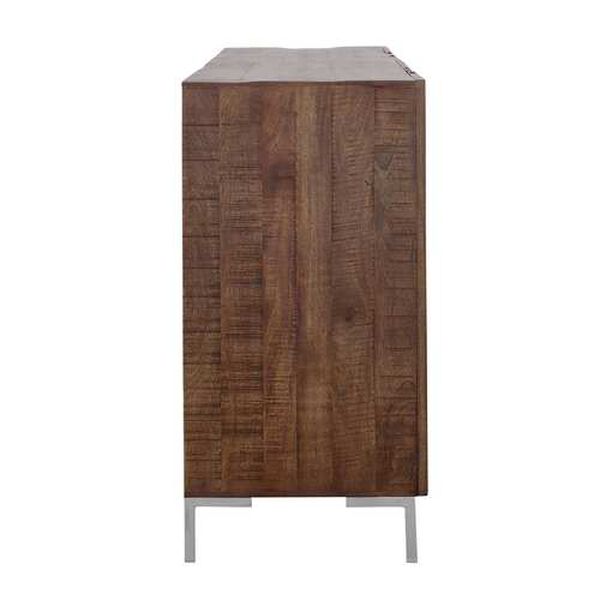 Brown Solid Wood Credenza with Four Doors, image 5