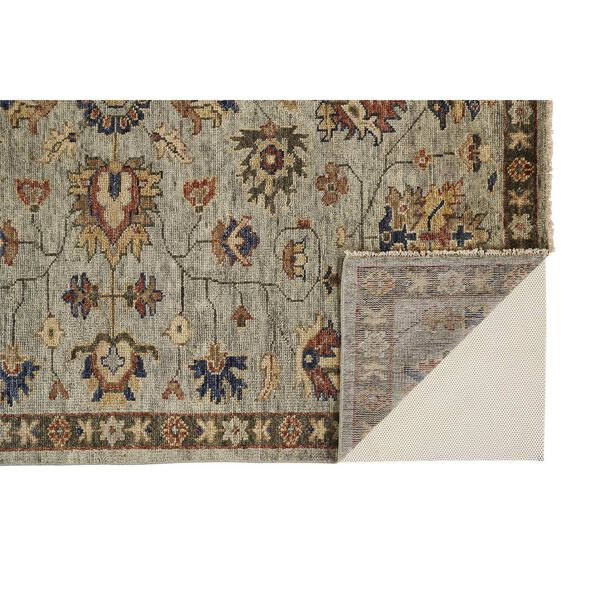 Carrington Gray Gold Red Area Rug, image 4