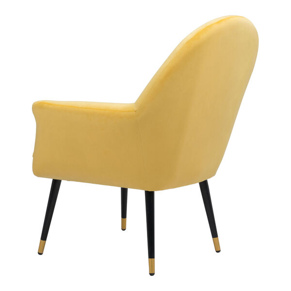 Alexandria Yellow, Black and Gold Accent Chair, image 6