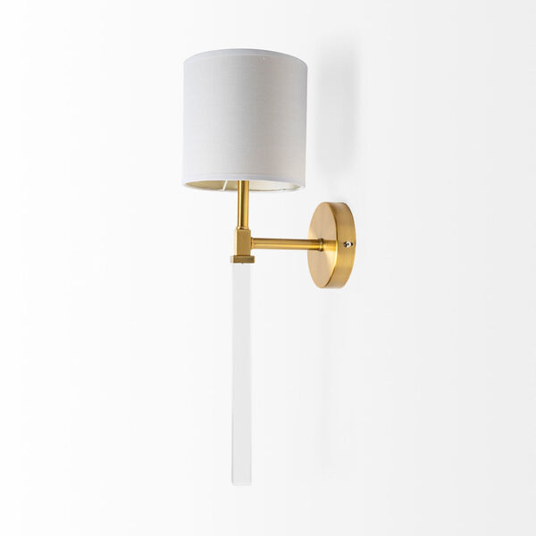 Santander II Gold and White One-Light Wall Sconce, image 3