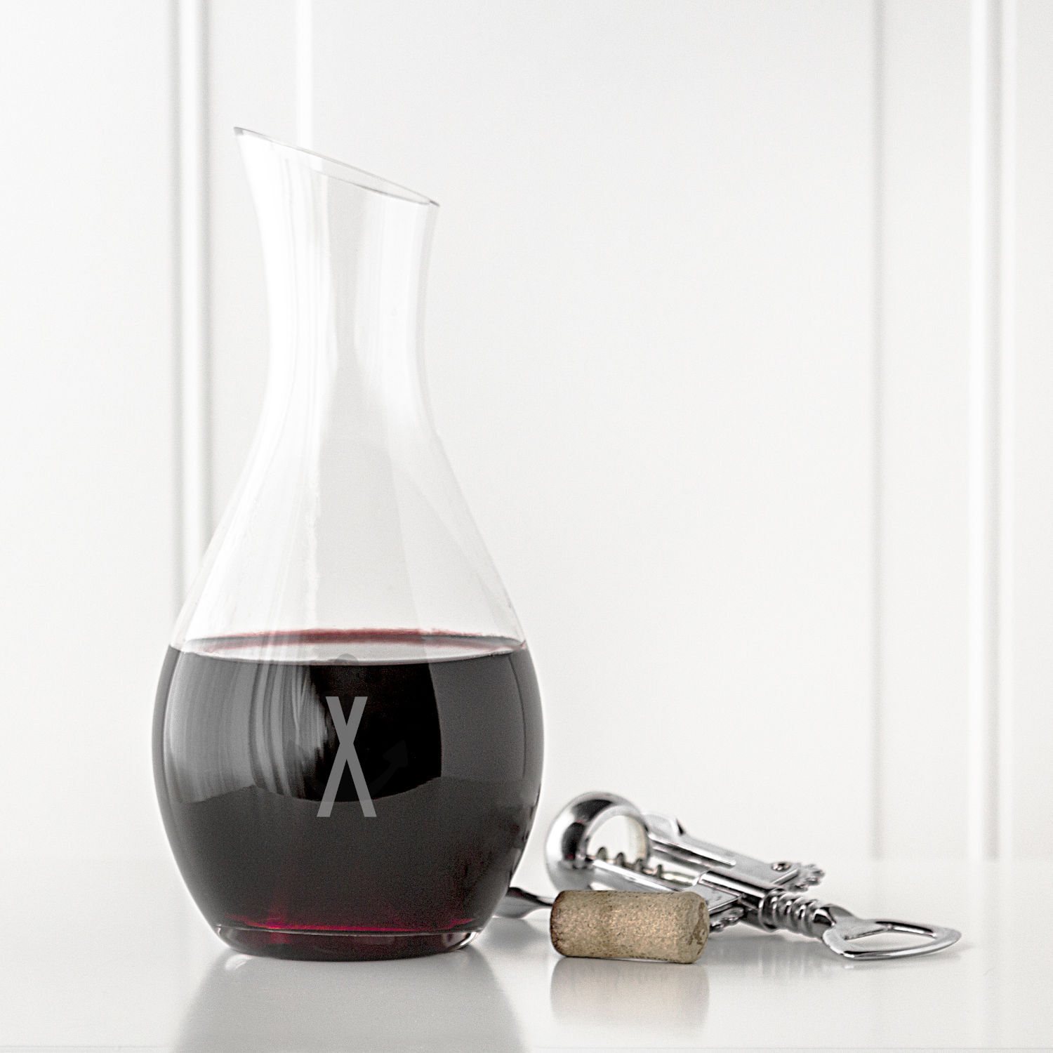 Personalized 30 oz. Aerating Wine Decanter, Letter X