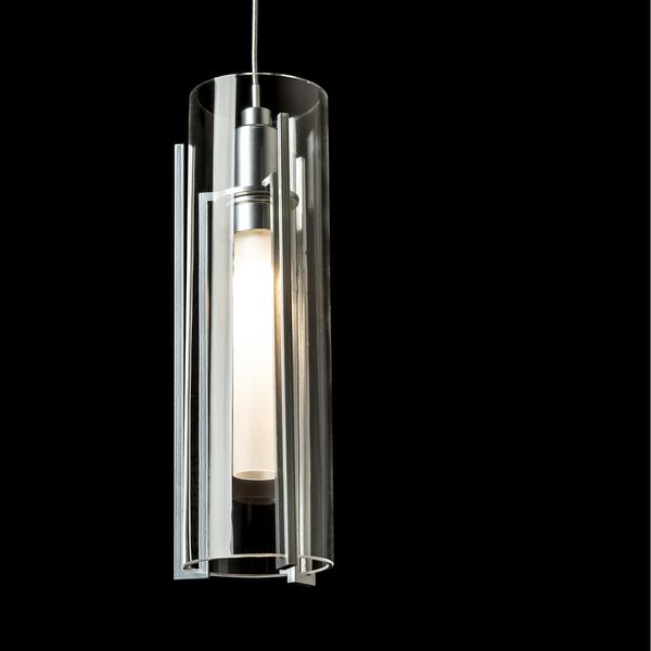 Exos Sterling One-Light Mini Pendant with Frosted Glass, image 2