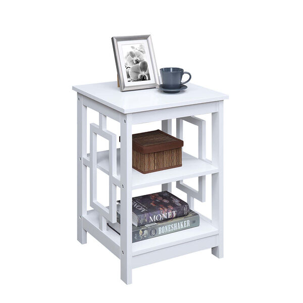 Town Square White 16-Inch Square End Table, image 2