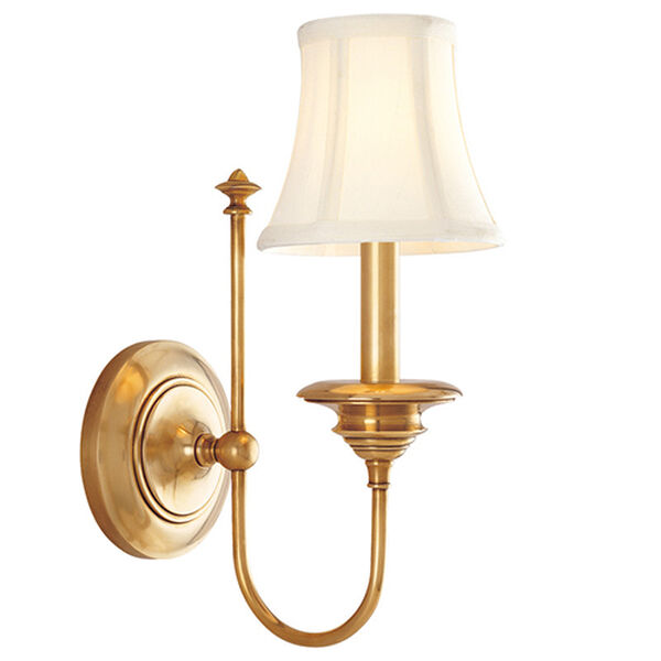 Yorktown Aged Brass One-Light Wall Sconce, image 1
