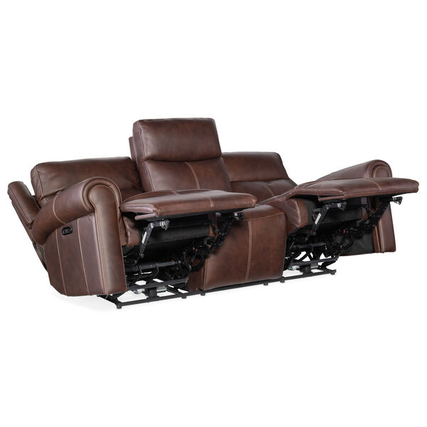 Oberon Dark Wood Zero Gravity Power Sofa with Power Headrest, image 3