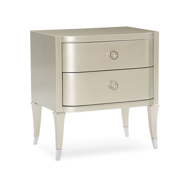 Caracole Classic Soft Silver Paint and Beige Significant Other Nightstand, image 1