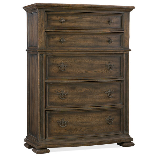 Hill Country Gillespie Brown Five-Drawer Chest, image 1