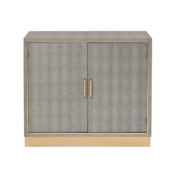 Sands Point Grey and Gold Two-Door Cabinet, image 7