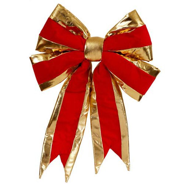 Red and Gold Bow 16-inch x 19-inch, image 1