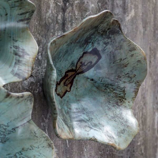 Teo Caribbean Blue Green Wood Wall Art , image 4