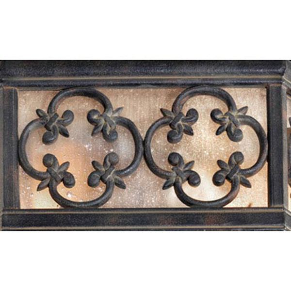 Costa Del Sol Two-Light Outdoor Flush Mount in Wrought Iron Finish, image 2