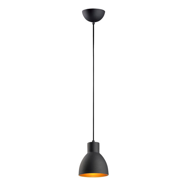 Cora Black and Gold Seven-Inch One-Light Pendant, image 1