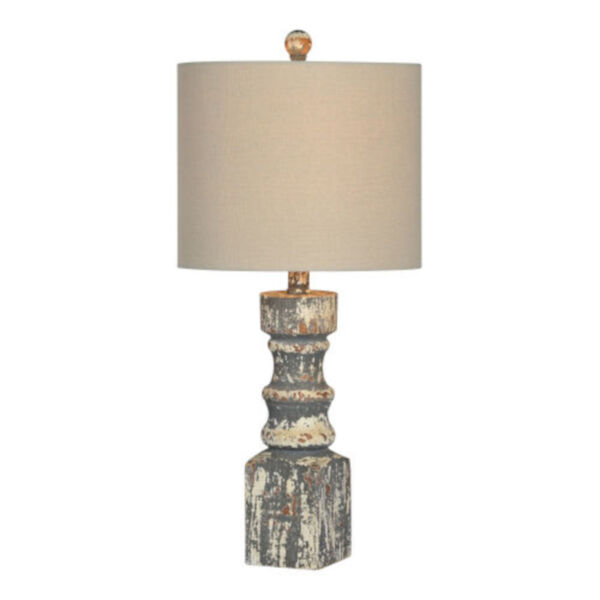 Charlotte Distressed Gray 25-Inch One-Light Table Lamp Set of Two, image 1