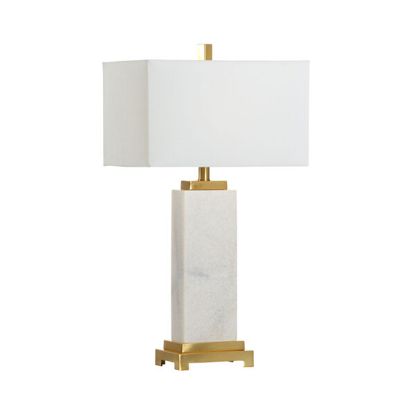 Kennedy White and Gold One-Light Table Lamp, image 1