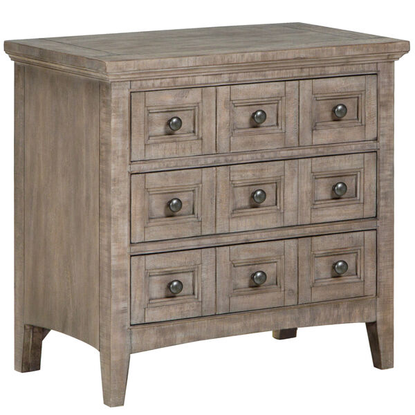 Paxton Place Dove Tail Grey Wood Drawer Nightstand, image 1