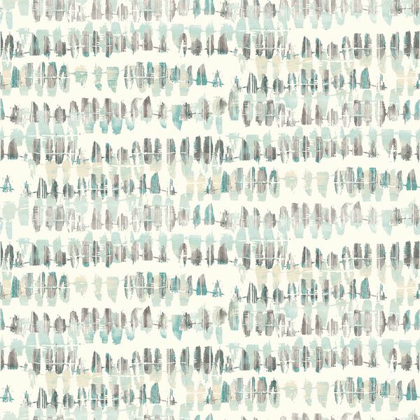 Connect the Dashes Teal Wallpaper- Sample Swatch Only, image 1