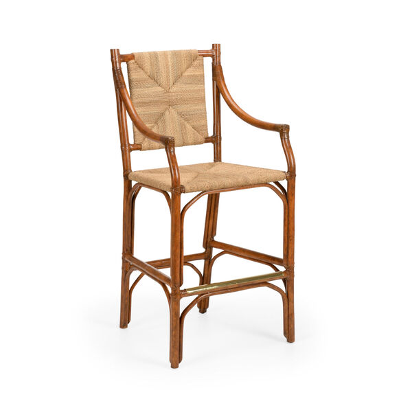 Antique Cherry and Natural Barstool, image 1