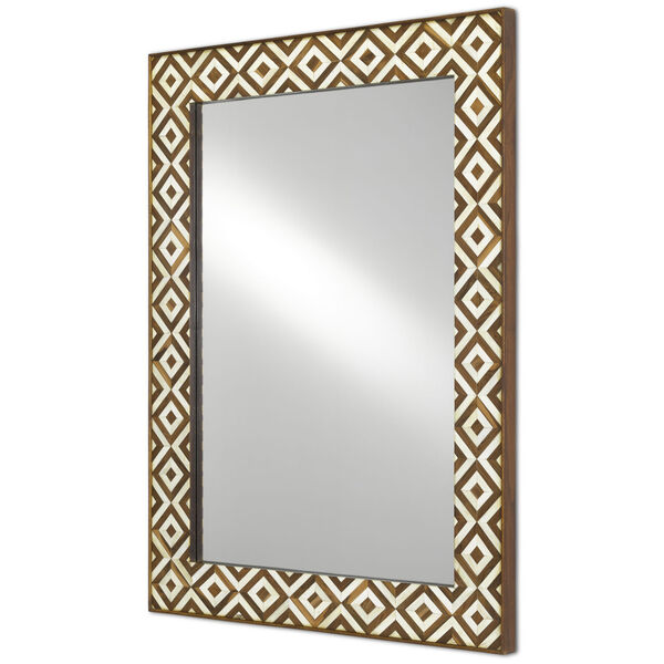 Persian Tan and White Large Wall Mirror, image 2