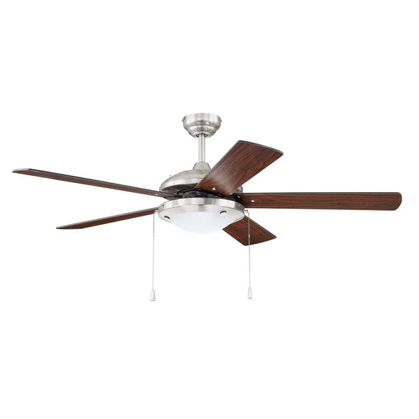 Nikia Brushed Polished Nickel Two-Light 52-Inch Ceiling Fan, image 2