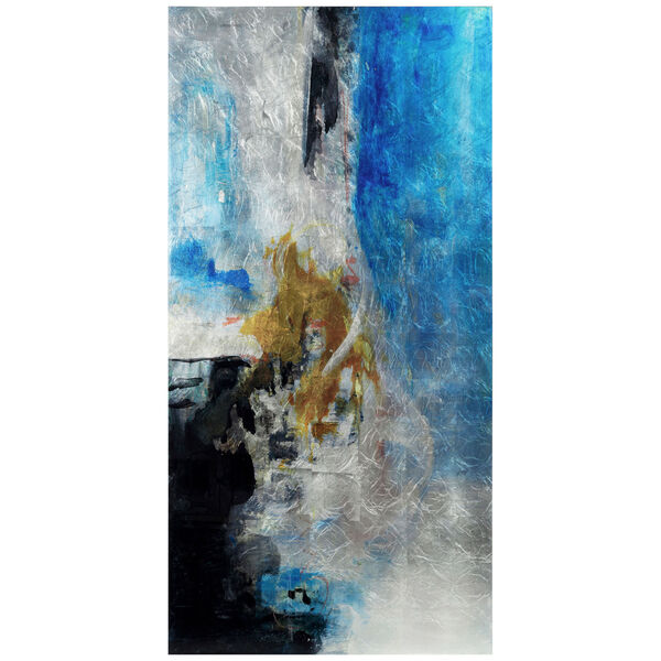 Interplay Abstract II Reverse Printed Tempered Glass with Silver Leaf Wall Art, image 2
