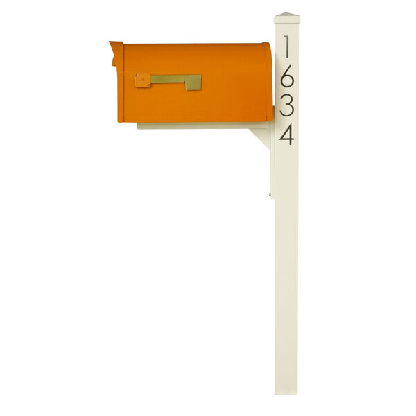 Dylan Orange Curbside Mailbox and Post, image 4