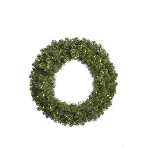 Grand Teton Wreaths 48-Inch Wreath w/200 Warm White Wide Angle LED Lights and 420 Tips, image 1