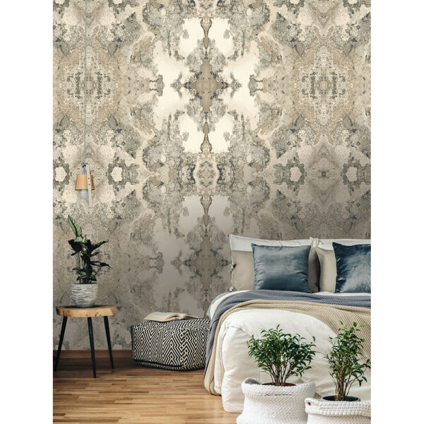Candice Olson Botanical Dreams Gray Inner Beauty Wallpaper, image 1