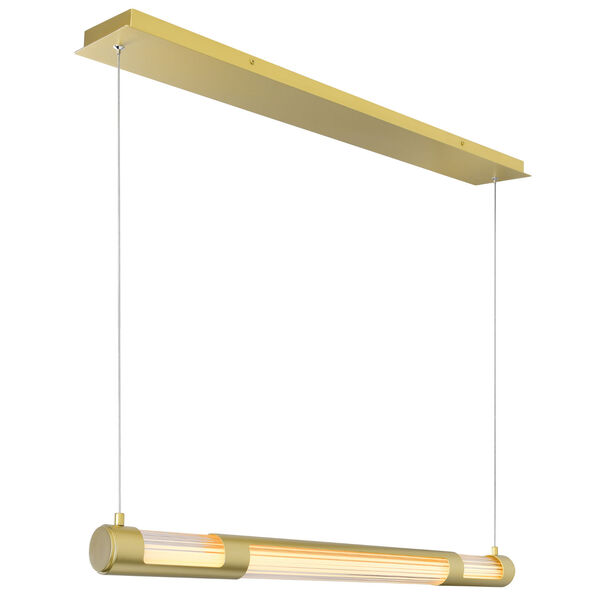 Neva Satin Gold LED Chandelier, image 1
