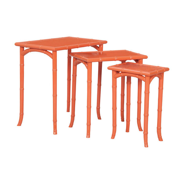 Loft Tangerine Bamboo Nesting Tables- Set of 3, image 1