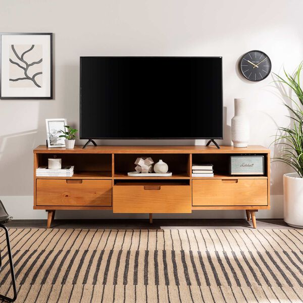 Ivy Caramel Three-Drawer TV Cabinet, image 9