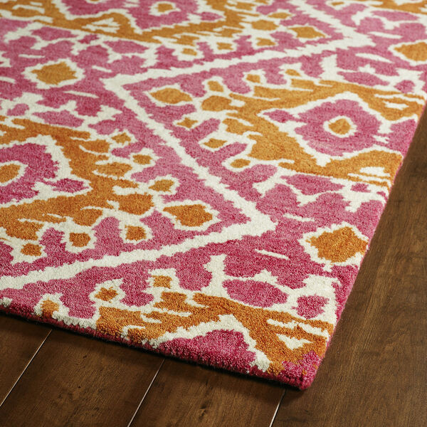 Global Inspirations Pink Hand-Tufted 9Ft. x 12Ft. Rectangle Rug, image 2