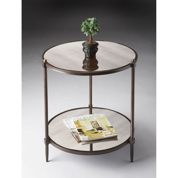 Peninsula Mirrored Side Table, image 1